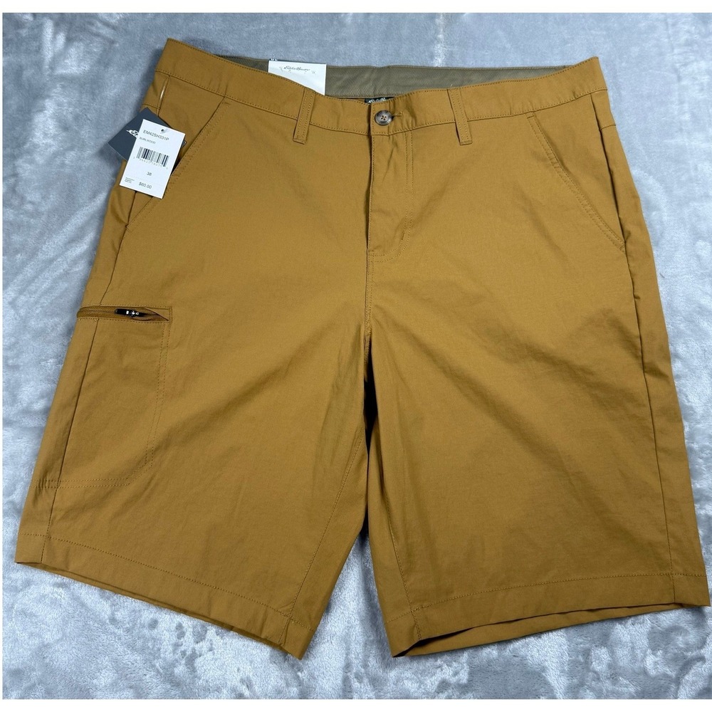 NWT Eddie Bauer Mens 38 Cargo Shorts Burlwood Brown UPF 50 Gorpcore Fishing Golf
